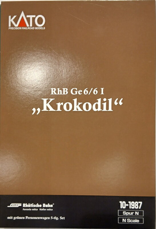 【中古】Nゲージ KATO(カトー) 10-1987 Ge6/6-I (レーティッシュ・クロコダイル)+アルプスの緑の客車 5両セット 【A´】 スリーブ傷み...