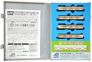 【中古】Nゲージ マイクロエース A0787 105系500番台 和歌山線色フルーツ列車 4両セット 【A´】 外スリーブ傷み / ケース背表紙イラストシール・バーコードシール変色