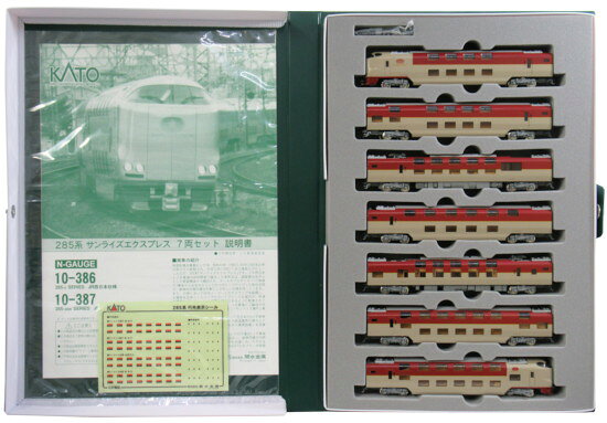【中古】Nゲージ KATO(カトー) 10-387 285系3000番台「サンライズエクスプレス」(JR東海仕様) 7両セット 2008年ロット 【A´】 スリーブ傷み