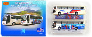 【中古】ジオコレ TOMYTEC(トミーテック) (K097-K098) ザ・バスコレクション 小田急箱根高速バス エヴァンゲリヲン ラッピングバス 運行記念 2台セット 【A】 ※箱根補完マップなし ※微細な塗装ムラはご容赦下さい。