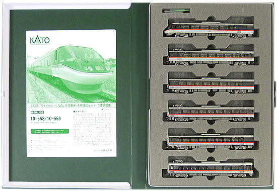 【中古】Nゲージ KATO(カトー) 10-558 383系「ワイドビューしなの」6両基本セット 2010年ロット 【A´】 ※スリーブ傷みのサムネイル