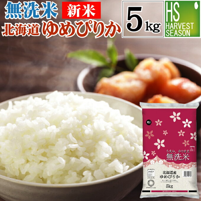 [お試しポイント3倍] 新米 無洗米 北海道産 ゆめぴりか 5kg 令和5年産 [送...