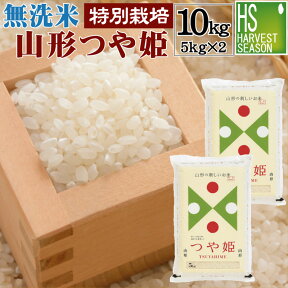 無洗米 山形県産 つや姫 10kg 5kg×2袋 令和5年産 特別栽培米 【送料無料】【あす楽_土曜営業】Shop Of The Year 米大賞 [北海道沖縄へのお届けは別途送料760円]