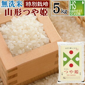 無洗米 特別栽培米 山形県産 つや姫 5kg 令和5年産【送料無料】【あす楽_土曜営業】Shop Of The Year 米大賞 [北海道沖縄へのお届けは別途送料760円]