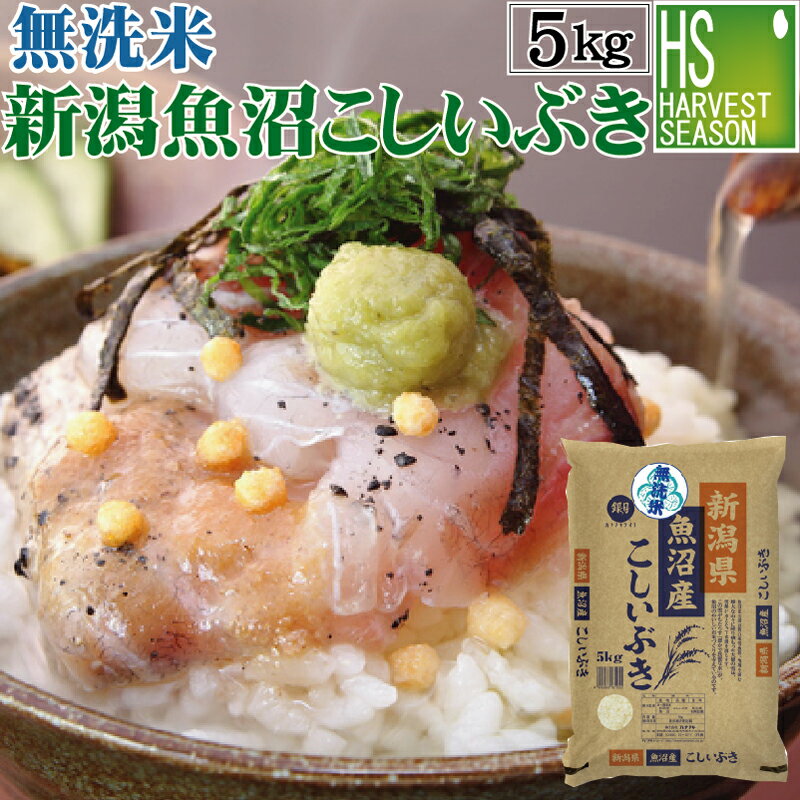 【数量限定】無洗米 新潟県魚沼産こしいぶき 5kg【送料無料】[ハーベストシーズン]...