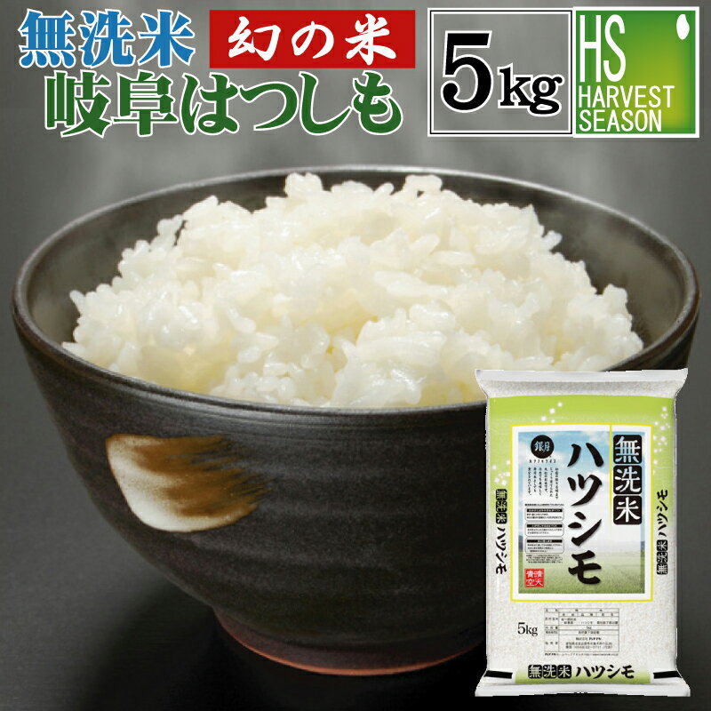 無洗米 令和5年産 岐阜県産はつしも 5kg [送料無料] 