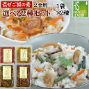 [国産原料の混ぜご飯の素]選べる2種セット 国産刻み生姜と梅の混ぜご飯の素110g/国産筍帆立ご飯120g/国産ちりめん入り山菜ご飯110g/国産海の幸入り八目ご飯120g[メール便送料無料][代引＆日時指定不可][宅配・北海道沖縄別途送料]