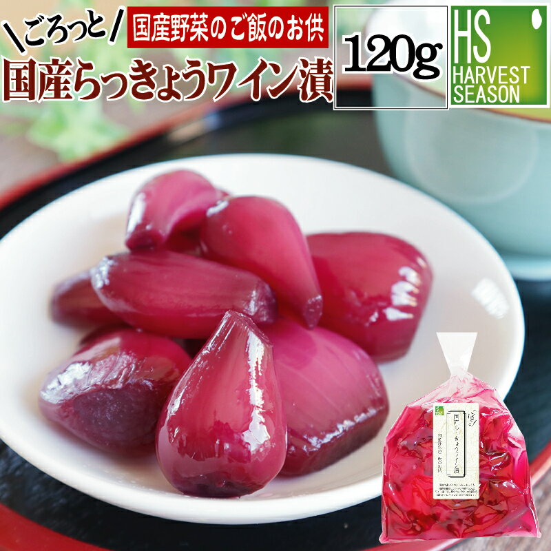 【国産野菜のご飯のお供】国産らっきょうワイン漬120g[4個までメール便配送可/代引&着日時指定&あす楽..