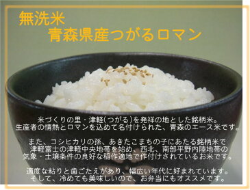 【キャッシュレス5％還元】無洗米 青森県産つがるロマン10kg（5kg×2袋）令和元年産【送料無料】★Shop Of The Year 米大賞★ [北海道沖縄へのお届けは別途送料760円] 【コンビニ受取 コンビニ決済 後払い 可】