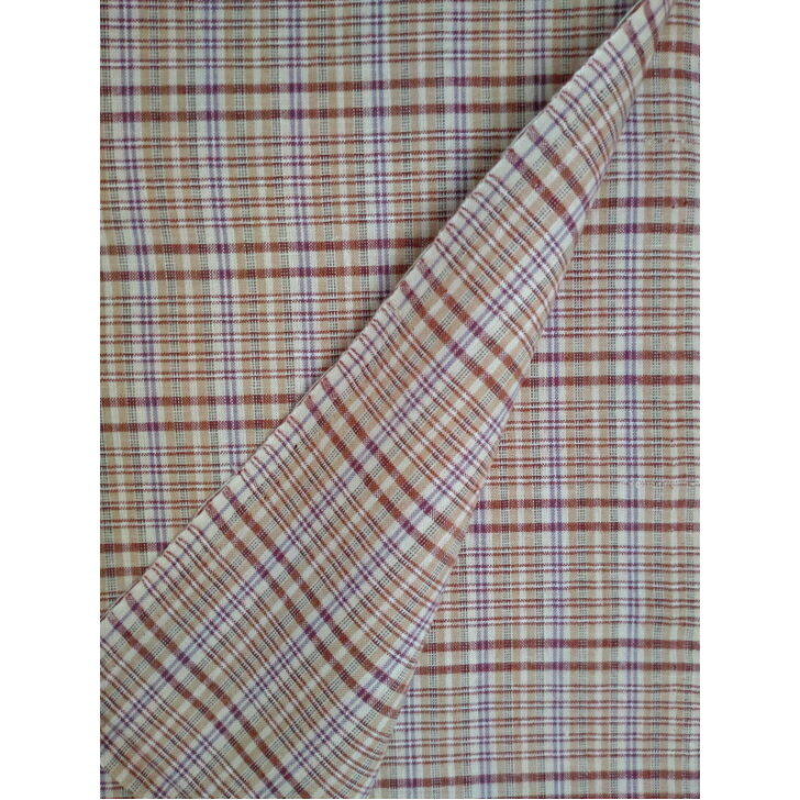 Rakuten - 【日本製】レトロ 色柄 生地 綿100％ 200cm×112cm 絣入り・スモールチェック