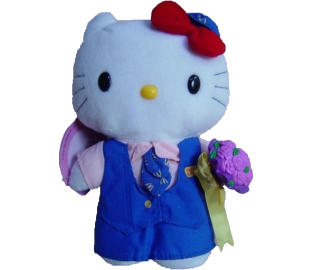 【中古】ハローキティ HELLO KITTY ぬいぐるみ キャラクター キティ マクドナルドクルー McDONALD'S CREW