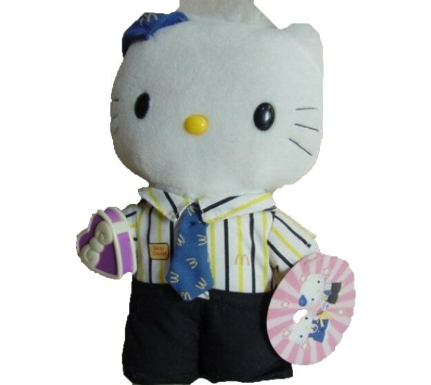 【中古】ハローキティ HELLO KITTY ぬいぐるみ キャラクター ダニエル マクドナルドクルー McDONALD'S CREW Daniel