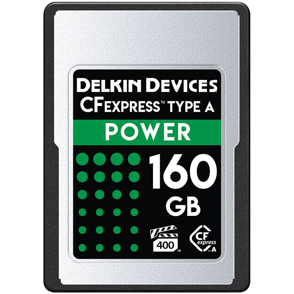 ǥ륭 Delkin POWER CFexpress Type A 160GB  DCFXAPWR160 VPG400 ®:790MB/s ɽ®١880MB/s cfexpress typea sony a7IV a7RV a7SIII FX3 FX6 FX30 ưݾ