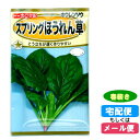 ★本商品は配送方法をお選び頂けます！下記内容をご確認ください ↓↓↓↓ ■メール便ご希望の場合　本商品メール便は【6袋まで1送料】です。 　必ず下記バナーをクリックしてしてご確認後ご注文下さい。 上記バナー内容をお読み頂いた後、メール便希望・もしくは 通常の宅配便ご希望の配送方法にチェックをおいれ頂いた後、 [買物カゴへ入れる]　よりご注文へお進み下さい。 配送方法のどちらかにチェックをおいれ下さい。 ■通常宅配便の場合　通常規定送料です。詳しくはこちらをクリック ※他の商品同梱・メール便梱包を超える場合・代引き決済をご希望の場合はこちらとなります ●本商品は通常在庫販売商品です。ご注文後(銀行振込決済の場合は、 　　ご入金確認後）1日-10日程で発送可能です。(長期休暇時を除く） ●ご注文等が重なるなどして店舗在庫切れ、もしくはメーカー在庫切れ 　の場合は上記日数より日にちが掛かる場合が御座います。その際は、 　別途ご連絡させて頂きます。 ●本商品は他の商品と同梱可能商品です。　下記のバナーをクリックで同梱の注意事項が御覧頂けます。 ※他の商品同梱の場合通常宅配便のみとなります。 スプリングホウレンソウ・法蓮草・ホウレンソウ・ホウレン草★配送方法等のご注意事項については買い物かご下より御確認下さい その他の春まき(春薪)種一覧はこちらをクリック ★パッケージ写真・商品名の一部が予告なく変更となる場合が御座います。ご了承下さい。