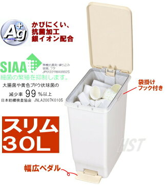 【日本製】セパスリムペダル30かびにくいAgイオン（銀イオン）配合/抗菌加工！スリムタイプ（容量30リットル)ゴミ箱・ゴミペールセパシリーズ：：P16Sep15::02P03Dec41