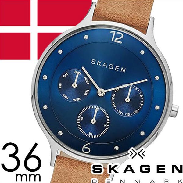 スカーゲン SKAGEN 腕時計 スカーゲン 時計 SKAGEN 時計 スカーゲン 腕時計 ア二タ Anita レディース ブルー SKW2310 人気 新作 流行 ブランド 防水 革 ベルト レザー クリスタル ブラウン プレゼント ギフト 新生活 新社会人 母の日