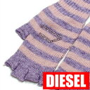 手袋 ディーゼル DIESEL グローブ 子供服 男の子 女の子 キッズ ベビー服 子供 ベビー レディース 00JBE8-00XHD-K600 防寒 手首 腕 おしゃれ かわいい かっこいい パープル 紫 ボーダー プレゼント ギフト 新生活 運動会 発表会 遠足