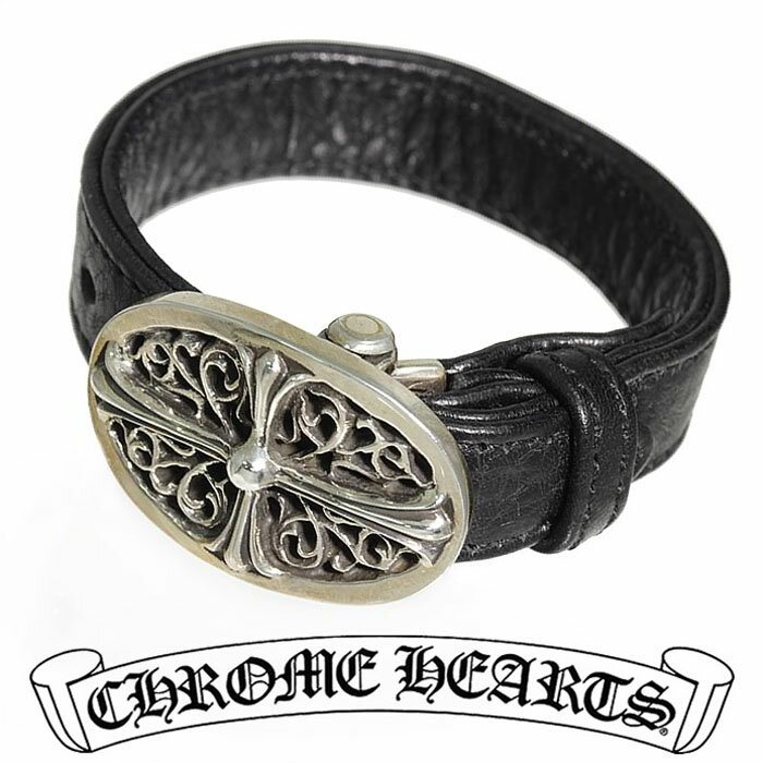 クロムハーツ ブレスレット CHROMEHEARTSアクセサリー CHROME HEARTS クロムハーツ クロス メンズ レディース CHROME-ACCE-0011 おしゃれ バングル タイニーオーバルクロス 革 レザー プレゼント ギフト 新生活 新社会人 父の日