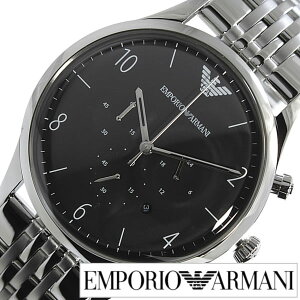 エンポリオアルマーニ 時計 EMPORIOARMANI 時計 エンポリオ アルマーニ 腕時計 EMPORIO ARMANI 腕時計 アルマーニ時計 クラシック CLASSIC メンズ ブラック AR1863 ベルト クロノグラフ ビジネス エンポリ シルバー EA プレゼント ギフト バレンタイン