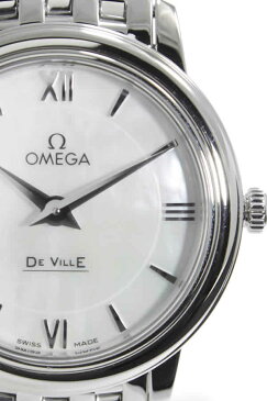 【291,600円引き スーパーSALE】オメガ 腕時計 OMEGA 時計 オメガ時計 OMEGA腕時計 デビル プレステージ De Ville Prestige レディース ホワイト 424.10.27.60.05.001 メタル ベルト ブランド 新品 プレゼント ギフト スイス 白蝶貝 ホワイトシェル シルバー 送料無料