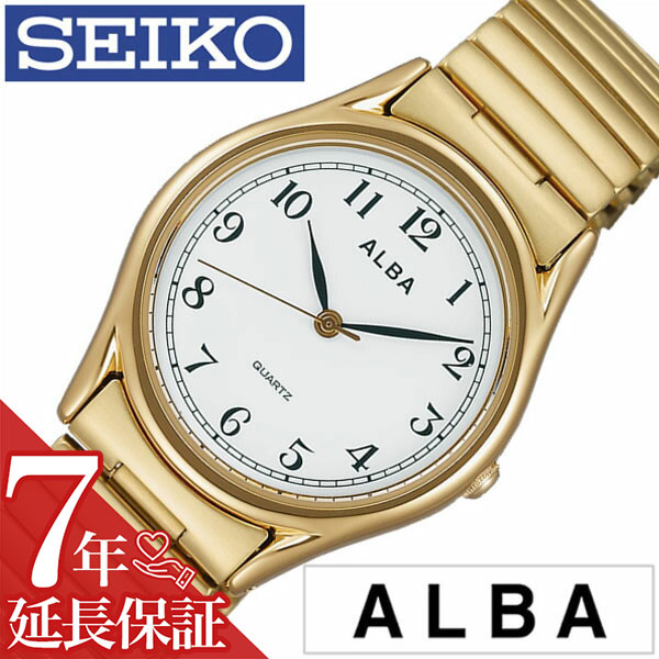 セイコー アルバ 腕時計（メンズ） セイコー アルバ 腕時計 SEIKO ALBA 時計 セイコーアルバ SEIKOALBA アルバ時計 アルバ腕時計 メンズ ホワイト AQGK440 メタル ベルト 正規品 アナログ スタンダード ゴールド プレゼント ギフト 新生活 新社会人 父の日 新生活 新社会人