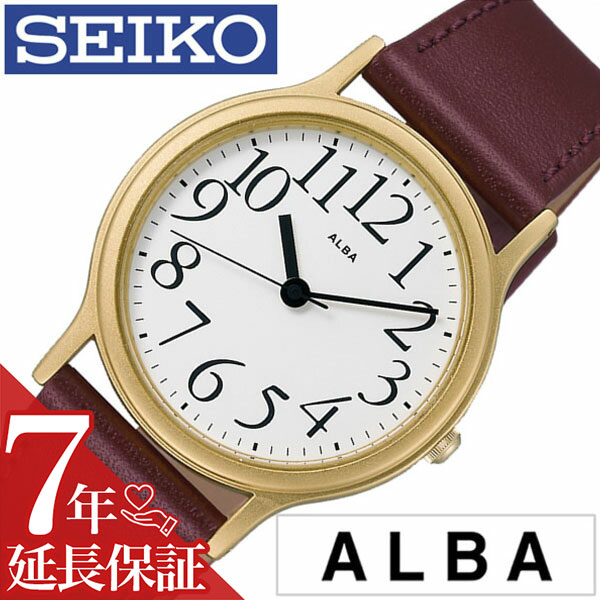 セイコー アルバ 腕時計（メンズ） セイコー アルバ 腕時計 SEIKO ALBA 時計 セイコーアルバ SEIKOALBA アルバ時計 アルバ腕時計 メンズ ホワイト AQGN401 革 ベルト 正規品 アナログ スタンダード ブラウン ゴールド プレゼント ギフト 新生活 新社会人 父の日