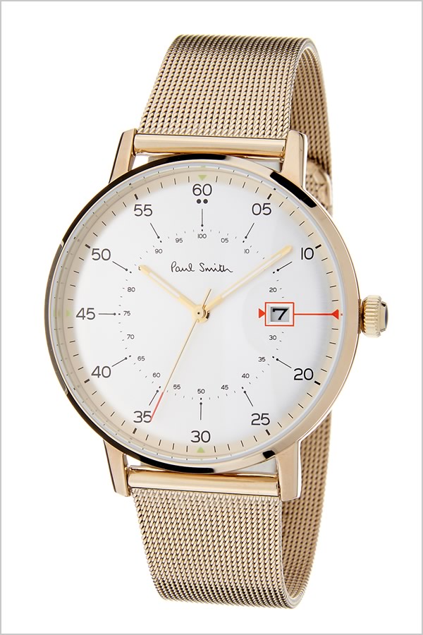 [当日出荷] ポールスミス 腕時計 PAULSMITH 時計 ポールスミス 時計 PAUL SMITH 腕時計 ゲージ GAUGE 41MM メンズ シルバー P10130 新作 人気 高級 トレンド ブランド シンプル イギリス メタル ベルト メッシュ ゴールド [ プレゼント ギフト 新生活 ]