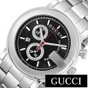 グッチ 腕時計 GUCCI 時計 グッチ 時計 GUCCI 腕時計 Gクロノ G-Chrono メンズ ブラック YA101309 人気 ブランド 防水 高級 メタル ベルト シルバー 新社会人 新生活 彼氏 旦那 夫 息子 プレゼント ギフト 新社会人 父の日