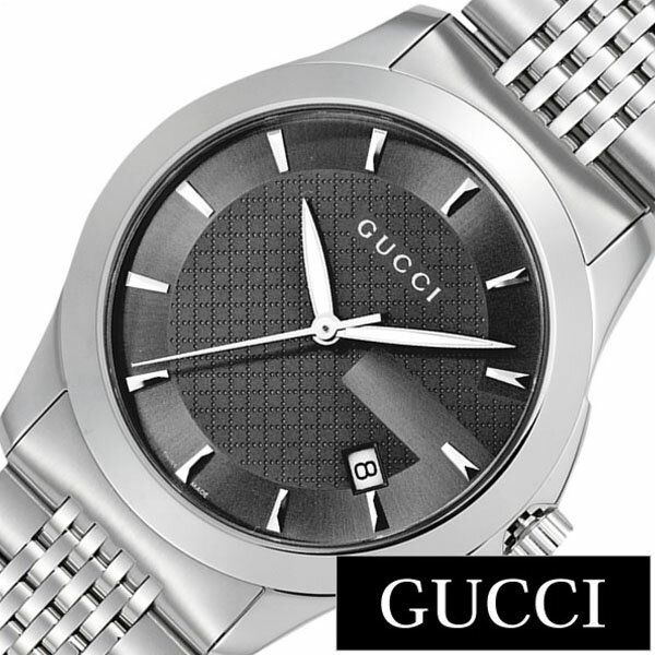 グッチ 腕時計（メンズ） グッチ 腕時計 GUCCI 時計 グッチ 時計 GUCCI 腕時計 Gタイムレス G Timeless メンズ ブラック YA126402 人気 ブランド 防水 高級 メタル ベルト シルバー 新社会人 新生活 彼氏 旦那 夫 息子 プレゼント ギフト 新社会人 父の日