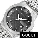 グッチ 腕時計 GUCCI 時計 グッチ 時計 GUCCI 腕時計 Gタイムレス G Timeless メンズ ブラック YA126402 人気 ブランド 防水 高級 メタル ベルト シルバー 新社会人 新生活 彼氏 旦那 夫 息子 プレゼント ギフト 新社会人 父の日