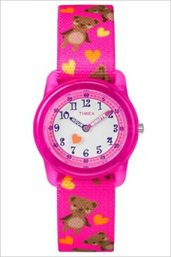 タイメックス 腕時計 TIMEX 時計 タイメックス 時計 TIMEX 腕時計 タイムティーチャー TIME TEACHERS キッズ 女の子 ホワイト TW7C16600 正規品 欧米 アメリカ ラウンド おしゃれ シリコン ストラップ テディベア ハート かわいい 子供 女の子