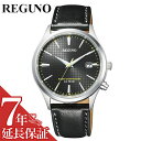 シチズン 腕時計 CITIZEN 時計 CITIZEN腕時計 シチズン時計 レグノ REGUNO メンズ ブラック KL8-911-50 ブランド ラウンド 防水 レザー 革 ソーラー 電波 電波ソーラー 夜光 蓄光 ビジネス スーツ 就活 WARAWAT SOLAWAT プレゼント ギフト 新生活 父の日