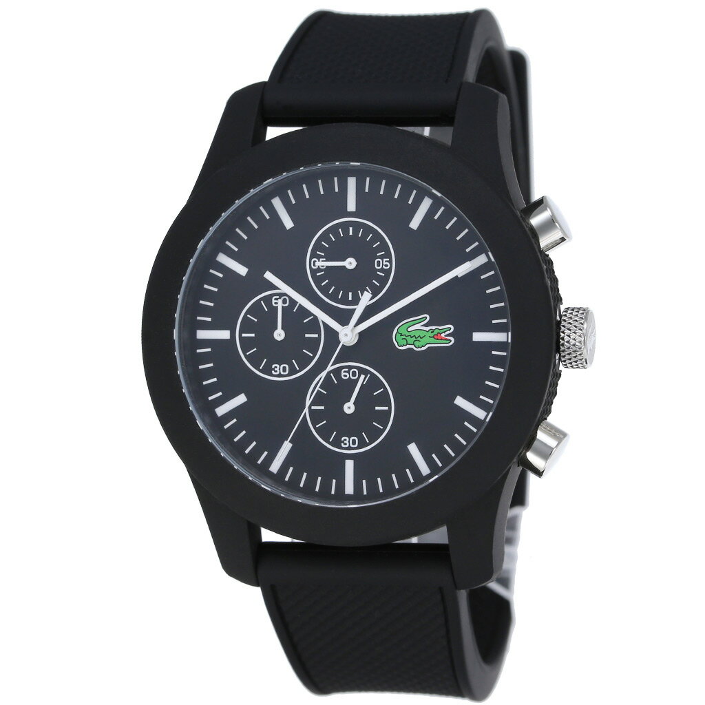 ラコステ 腕時計 LACOSTE 時計 メンズ レディース ブラック LC2010821 [ わに アナログ ラウンド ホワイト クロノ 人気 ブランド ラコ おしゃれ ファッション シンプル カジュアル ギフト プレゼント ][ バーゲン ]