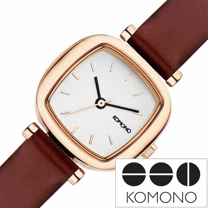 コモノ KOMONO 時計 KOMONO 腕時計 コモノ 時計 マネーペニー MONEYPENNY レディース ホワイト KOM-W1234 高校生カップル 彼氏 彼女 お揃い リンクコーデ かわいい おしゃれ 革 レザー ベルト シンプル 四角 スクエア ブランド プレゼント ギフト 母の日