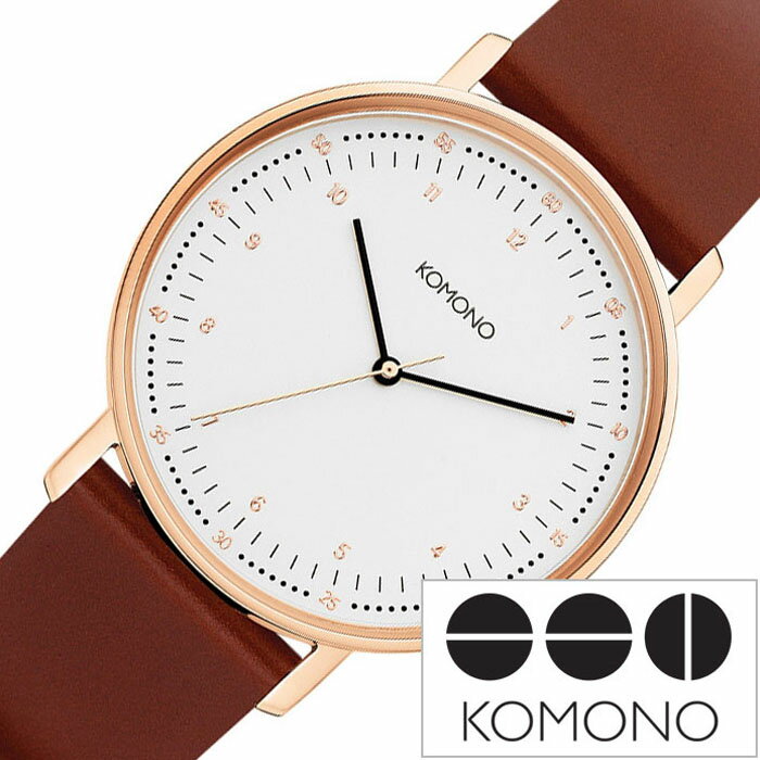 コモノ コモノ 腕時計 KOMONO 時計 KOMONO 腕時計 コモノ 時計 ルイス LEWIS レディース ホワイト KOM-W4073 高校生カップル 彼氏 彼女 お揃い リンクコーデ かわいい おしゃれ 革 レザー ベルト シンプル 丸 ブランド プレゼント ギフト 新生活 新社会人