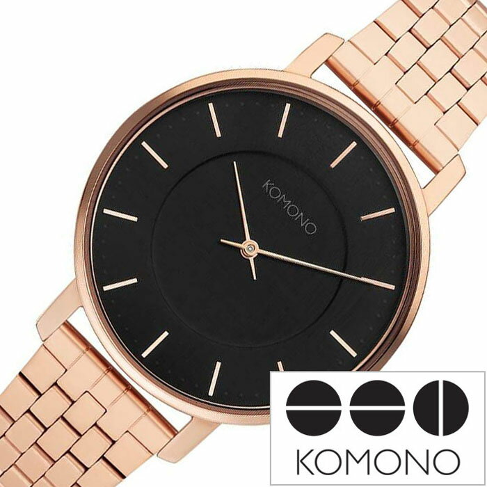 コモノ コモノ 腕時計 KOMONO 時計 KOMONO 腕時計 コモノ 時計 ハーロウ HARLOW レディース ブラック KOM-W4124 高校生カップル 彼氏 彼女 お揃い リンクコーデ かわいい おしゃれ メタル メッシュ ベルト シンプル 丸 ブランド ギフト 新生活 新社会人