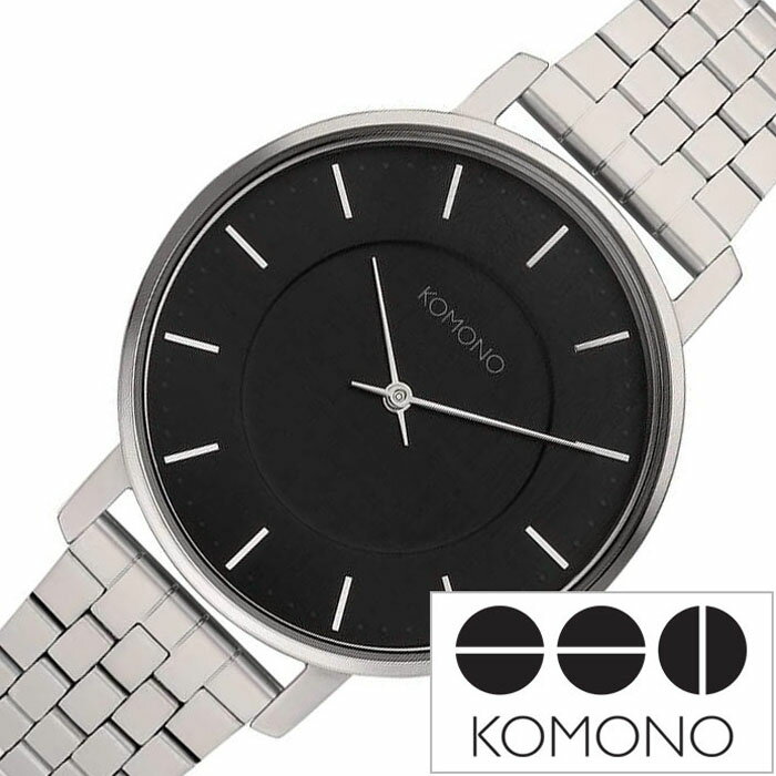 コモノ コモノ 腕時計 KOMONO 時計 KOMONO 腕時計 コモノ 時計 ハーロウ HARLOW レディース ブラック KOM-W4125 高校生カップル 彼氏 彼女 お揃い リンクコーデ かわいい おしゃれ メタル メッシュ ベルト シンプル 丸 ブランド ギフト 新生活 新社会人