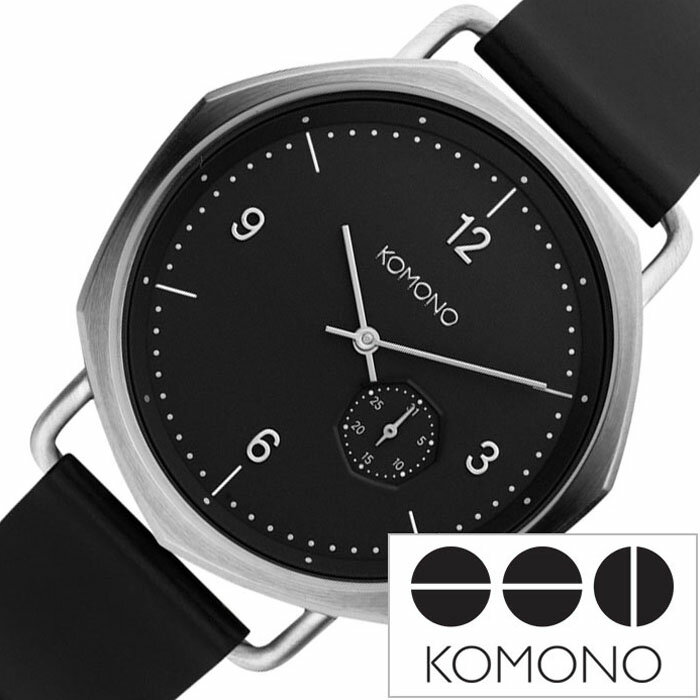 コモノ コモノ 腕時計 KOMONO 時計 KOMONO 腕時計 コモノ 時計 オルソン ORSON レディース ブラック KOM-W4155 高校生カップル 彼氏 彼女 お揃い リンクコーデ かわいい おしゃれ 革 レザー ベルト シンプル ブランド スモールセコンド 新生活 新社会人