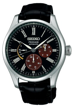 【延長保証対象】セイコー プレザージュ 腕時計 SEIKO PRESAGE 時計 プレサージュ メンズ ブラック SARW045 [ メンズ腕時計 腕時計メンズ 機械式 メカニカル オートマ シンプル シルバー 革 主人 旦那 彼氏 夫 スーツ ビジネス アナログ ラウンド ファッション カジュアル ]