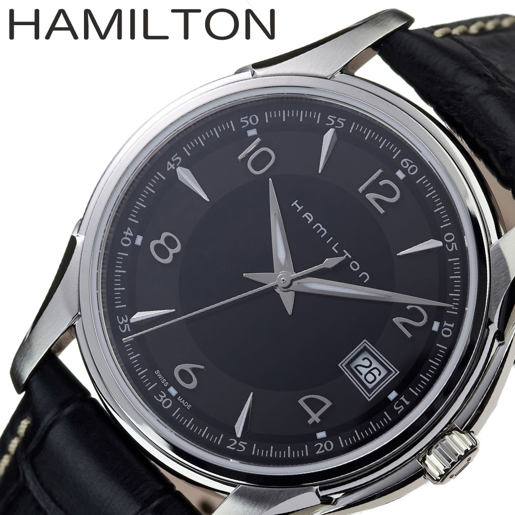 ハミルトン 腕時計 HAMILTON 時計 ジャズマスター ジェント JAZZMASTER GENT メンズ 腕時計 ブラック H32411735 新作 人気 おすすめ ブランド 防水 高級 革ベルト レザー ビジネス シンプル 大人 社会人 男性 夫 旦那 彼氏 おしゃれ プレゼント ギフト 父の日