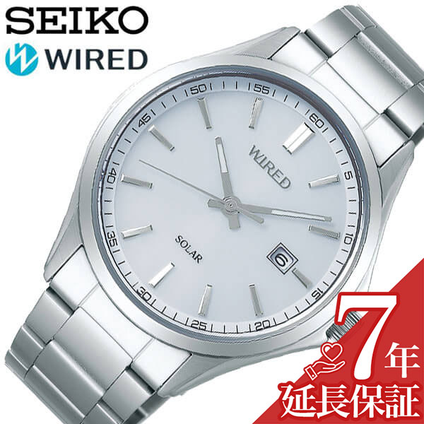 【延長保証対象】セイコー 腕時計 SEIKO 時計ワイアード wired メンズ ホワイト AGAD405 [ 人気 ビジネス おしゃれ 防水 彼氏 旦那 夫 スーツ シンプル ファッション カジュアル ソーラー ] [ プレゼント ギフト 新生活 ]