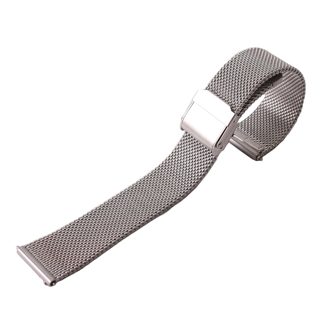 [延長保証対象]テーパード メッシュ 腕時計 ベルト 時計ベルト ユニセックス メンズ レディース 腕時計バンド BT-MTP-SV-18 高級 メタル 替えベルト 交換ベルト バンド ワンタッチ プレゼント ギフト