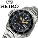 セイコー 腕時計 SEIKO 時計 セイコーファイブ SEIKO5 メンズ ブラック SKZ211J ...