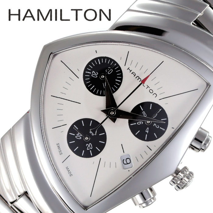 ハミルトン 腕時計 HAMILTON 時計 HAMILTON 腕時計 ハミルトン 時計 ベンチュラ VENTURA メンズ 腕時計 ホワイト H24432151 人気 ブランド 高級 クロノグラフ おしゃれ ファッション カジュアル フォーマル ビジネス スーツ プレゼント ギフト 新生活 父の日