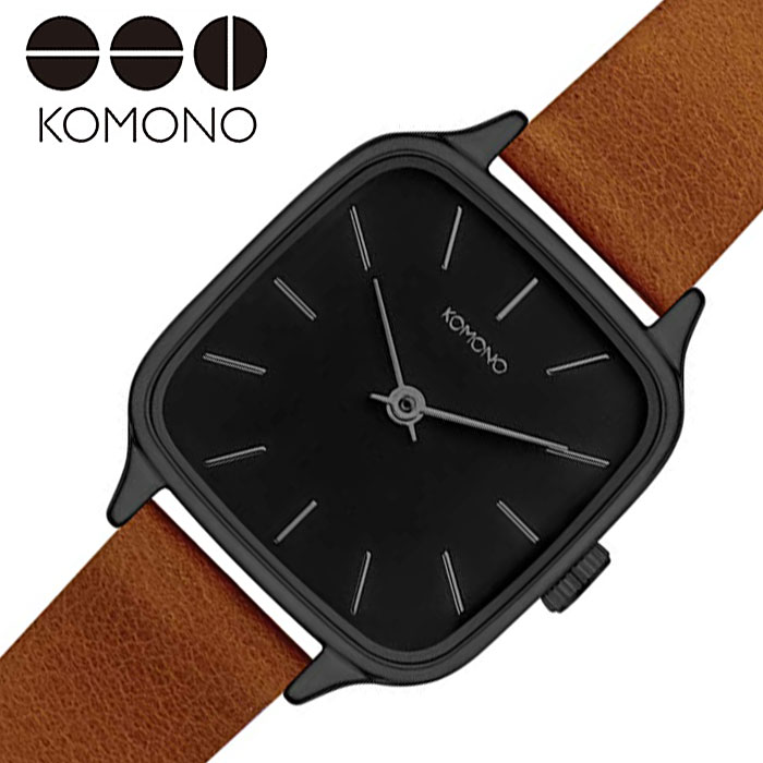 コモノ コモノ 腕時計 KOMONO 時計 ケイト コニャック KATE COGNAC レディース ブラック KOM-W4250 人気 ブランド おすすめ ファッション カジュアル おしゃれ 個性的 シンプル シック プレゼント ギフト 新社会人 母の日