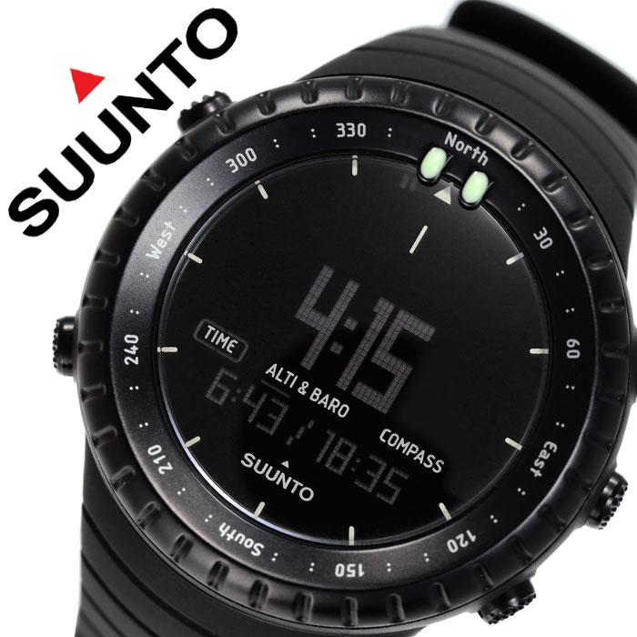 スント コア 腕時計 SUUNTO CORE 時計 スントコア オールブラック SUUNTOCORE 腕時計 スント時計 BLACK メンズ 男性 SS014279010 人気 アウトドア ブランド スポーツウォッチ 高度計 気圧計 コンパス 水深計 スポーツ キャンプ 山登り 登山 トレッキング