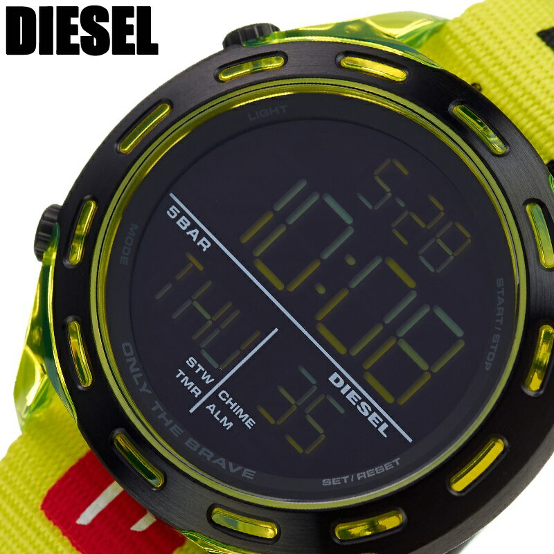 DIESEL 腕時計 ディーゼル 時計 クラッシャー CRUSHER メンズ ブラック DZ1895 ブランド 人気 デジタル デジタル時計 近未来 90年代 レトロ カレンダー ストップウォッチ アラーム 個性的 おしゃれ カジュアル ファッション 派手 記念日 プレゼント ギフト