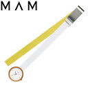 マム 腕時計 MAM 時計 クリップ Clip 087 メンズ レディース ホワイト MAM087 人気 おすすめ ベジタブル タンニン なめし バンブー 竹製 シンプル ナチュラル イエロー 個性的 ペア ウォッチ お揃い コーデ 彼女 彼氏 恋人 プレゼント ギフト