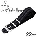 ウルトラ ストレッチ ナイロン ナトー ストラップ 腕時計ベルト MOD 時計 ULTRA STRETCH NYLON NATO STRAP メンズ レディース...