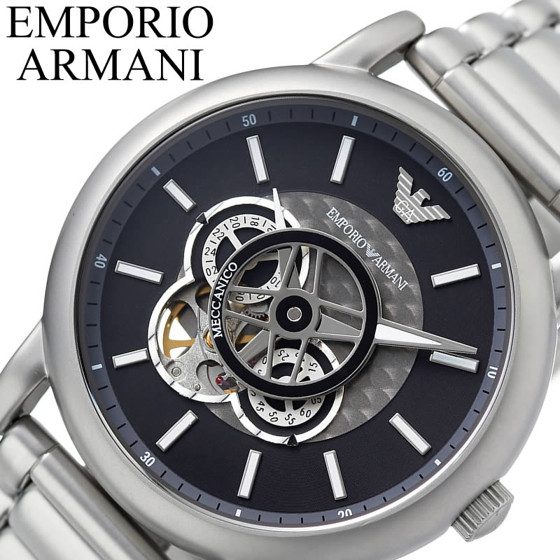 エンポリオ・アルマーニ 腕時計（メンズ） 【10%OFF 4004円引】EMPORIO ARMANI 腕時計 エンポリオ アルマーニ 時計 メカニコ meccanico メンズ 腕時計 スケルトン AR60021 プレゼント ギフト 新生活 父の日 新生活 新社会人